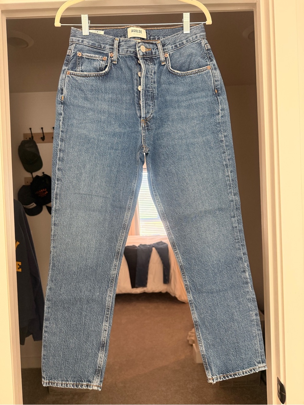 Agolde Riley Crop Straight-Leg High-Rise Jeans